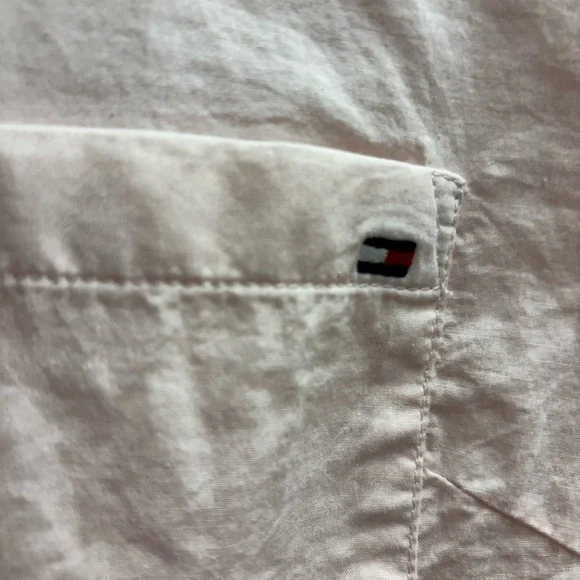 🌸 3/$15 Tommy Hilfiger Light Pink Button-Up Long Sleeve Shirt, Large, NWT - Picture 6 of 9